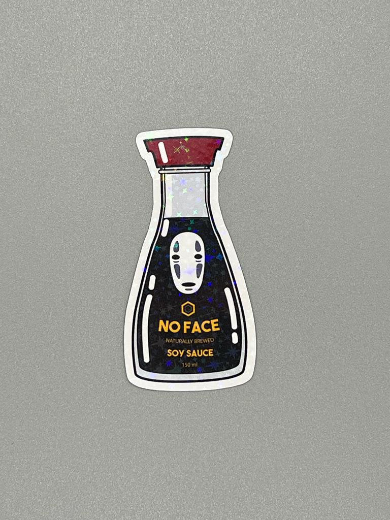 Holographic Ghibli Sauce Bottles Die Cut Stickers also available in non-holographic - Great for Water Bottles, Laptops, Journals, Scrapbooks