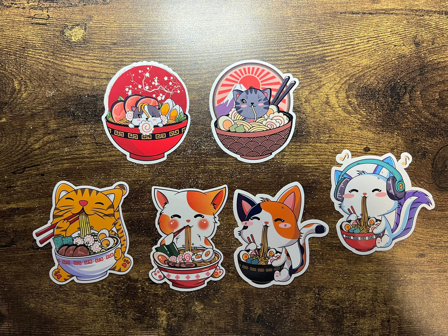 Ramen Kitty Sticker - Orange Cat - Die Cut - Great for Bottles, Calendars, Notebooks, Folders!  - Weatherproof