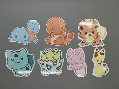 Ampharos Die Cut Sticker - Cute Electric Pokemon Sticker - Great for Bottles, Calendars, Notebooks, Folders!  - Weatherproof