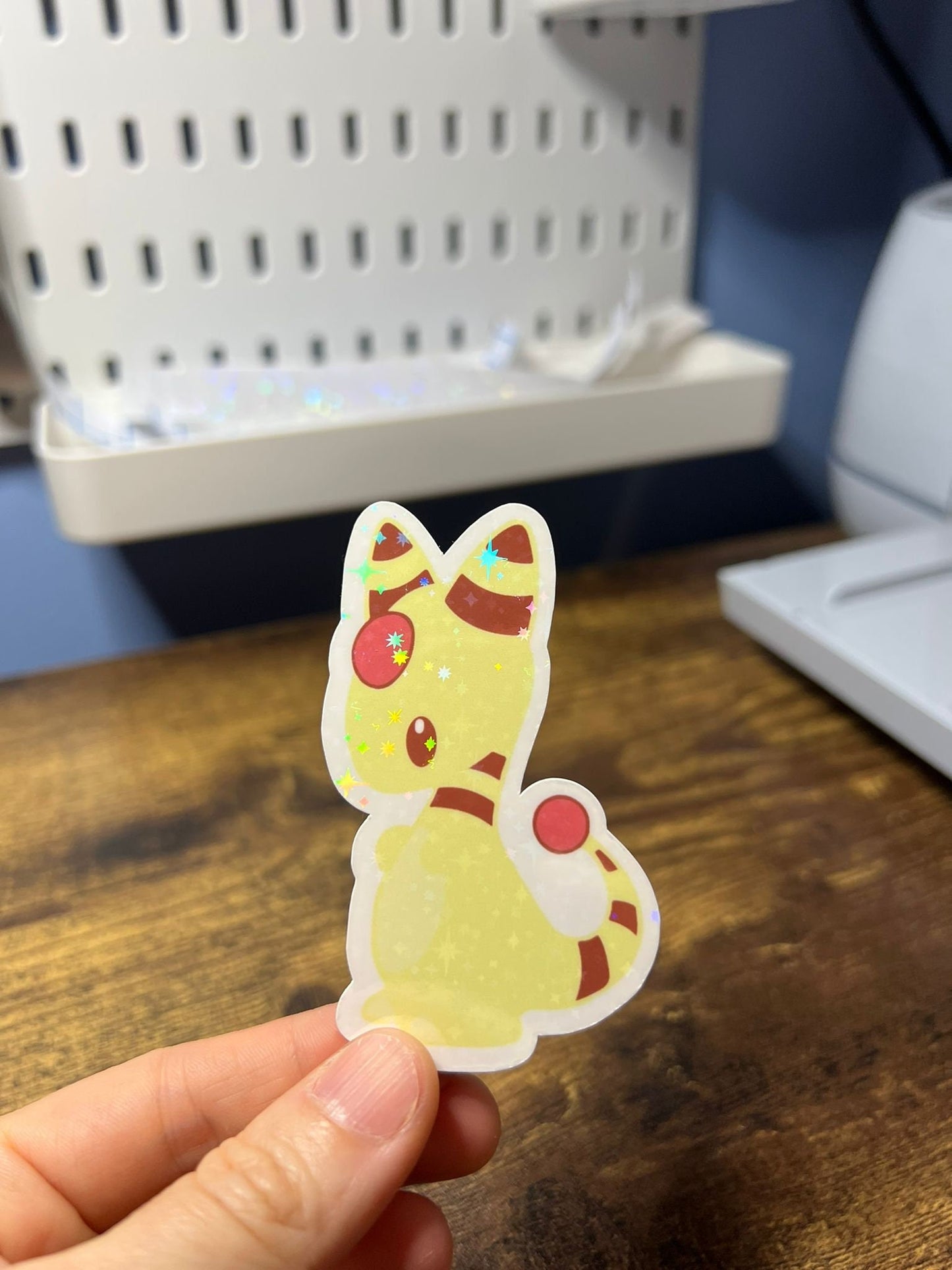 Ampharos Die Cut Sticker - Cute Electric Pokemon Sticker - Great for Bottles, Calendars, Notebooks, Folders!  - Weatherproof