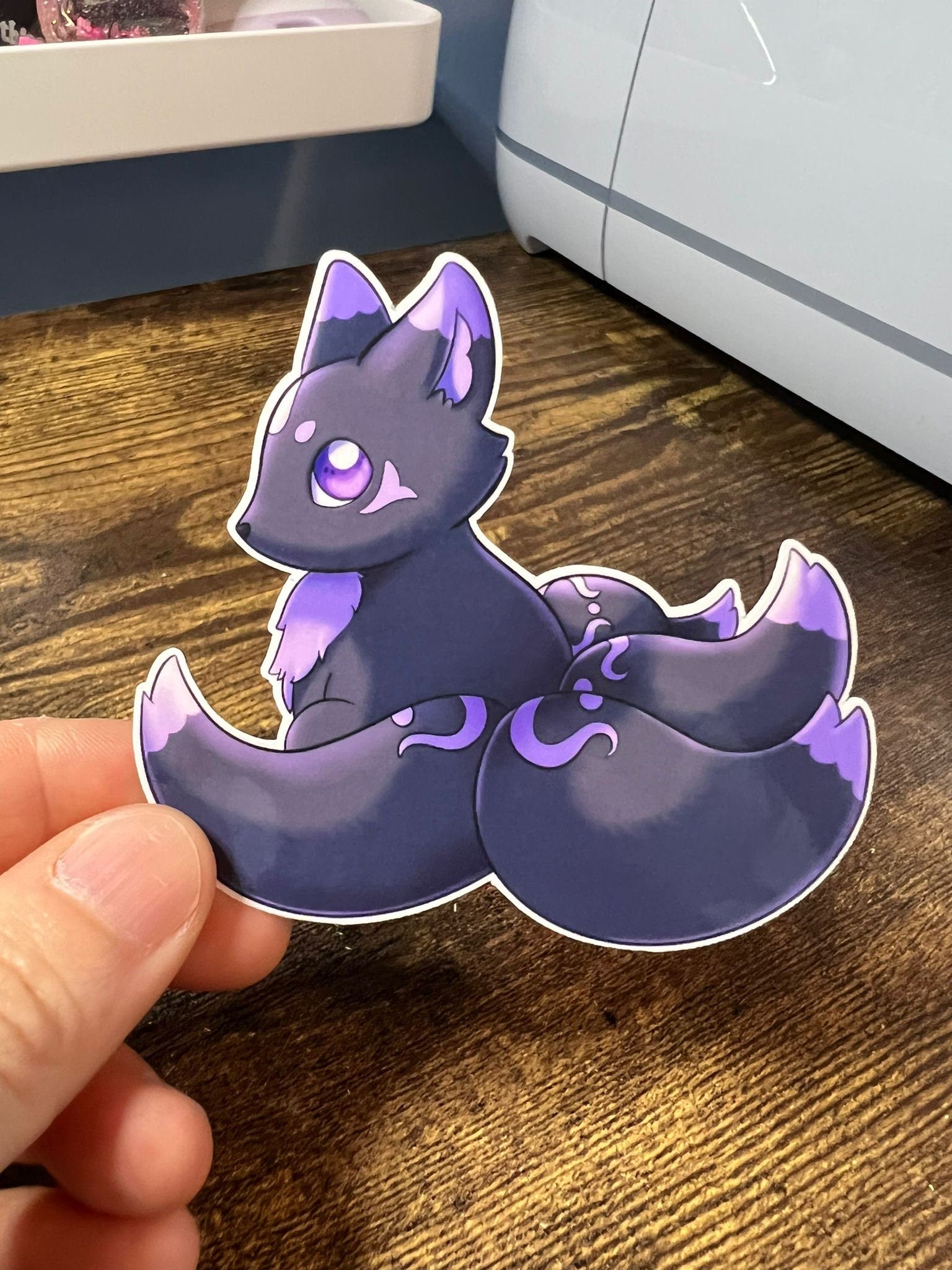 Mythical Mirage Kitsune - Die Cut - Great for Water Bottles, Laptops, Notebooks! - Waterproof, Weatherproof, UV Resist