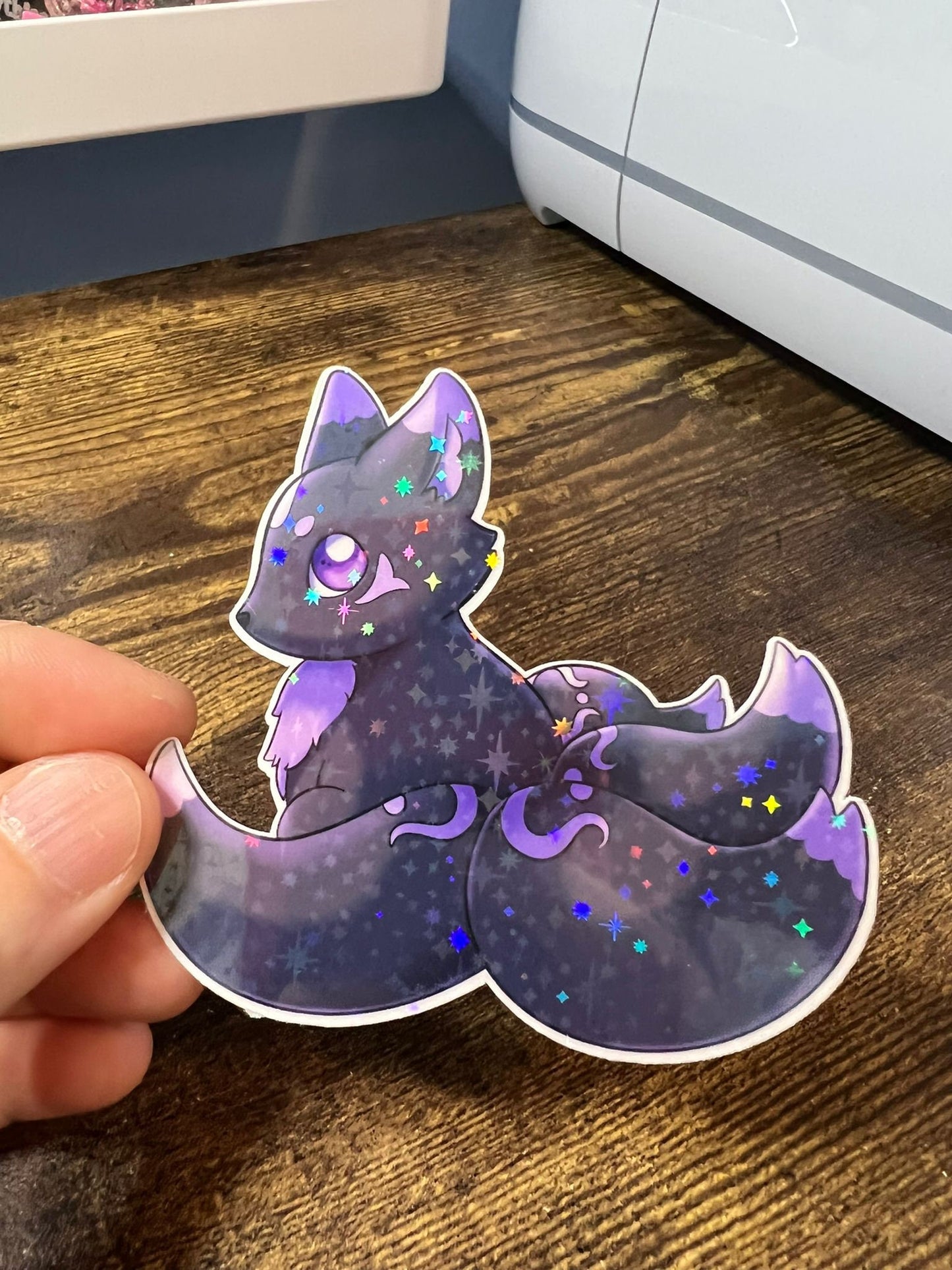 Mythical Mirage Kitsune - Die Cut - Great for Water Bottles, Laptops, Notebooks! - Waterproof, Weatherproof, UV Resist