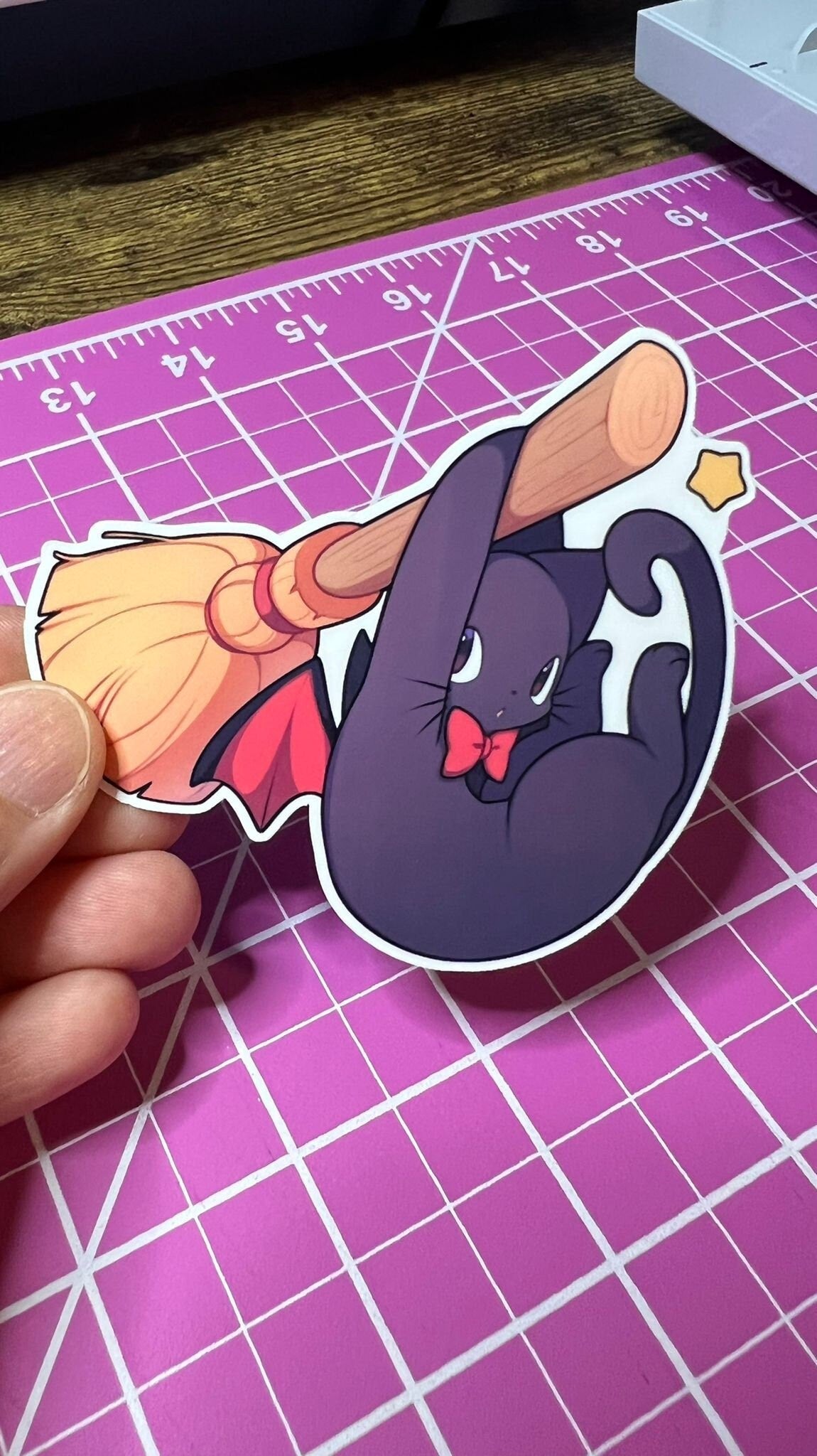 Bat Jiji - Halloween - Die Cut Sticker - Great for Bottles, Calendars, Notebooks, Folders!  - Weatherproof