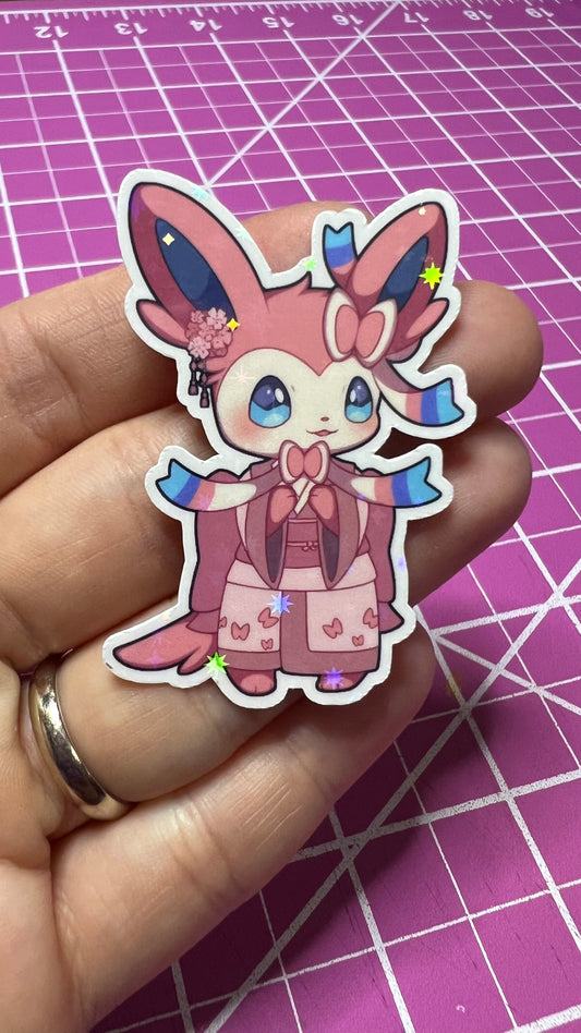 Kimono Sylveon - Die Cut Sticker