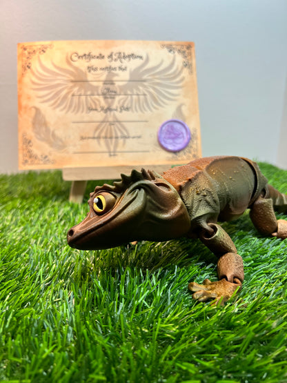 Gary - The Crested Gecko - Adoptable Articulated Animals