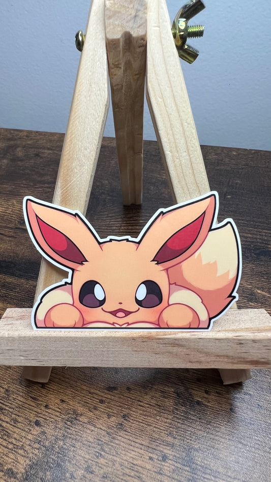 Peeker Eevee - Die Cut Sticker