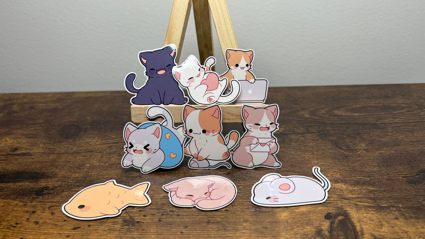 Cute Cats Sticker Pack - Die Cut