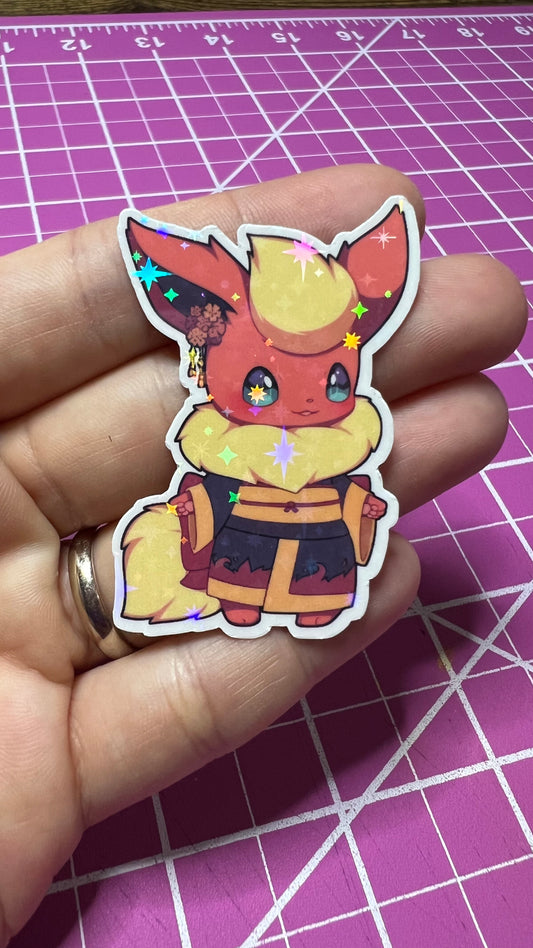 Kimono Flareon - Die Cut Sticker