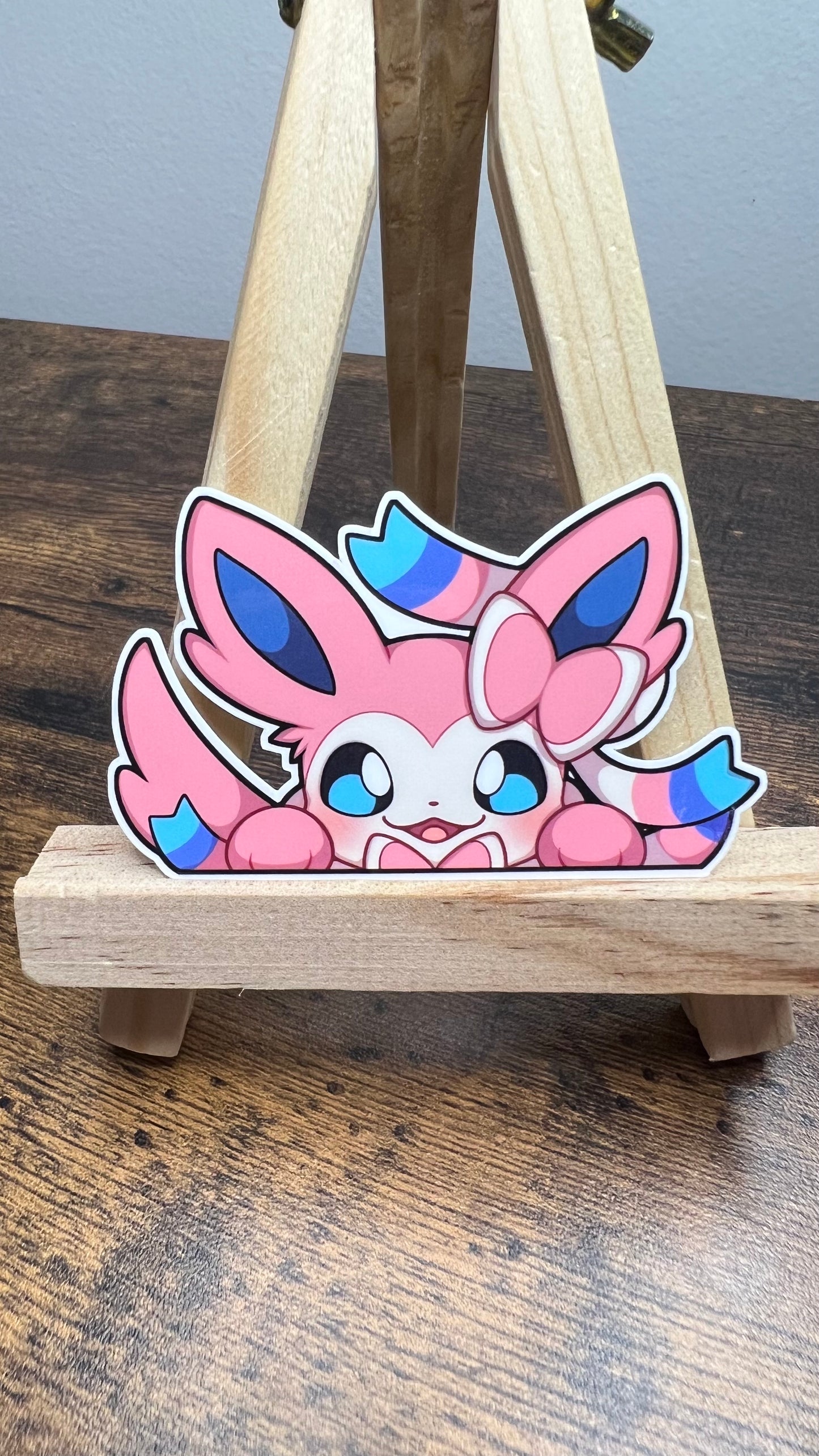 Peeker Sylveon - Die Cut Sticker