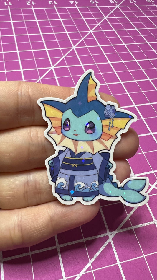 Kimono Vaporeon - Die Cut Sticker