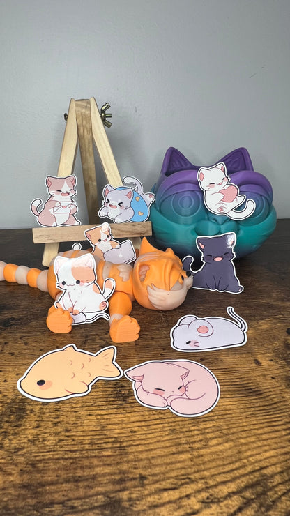 Cute Cats Sticker Pack - Die Cut