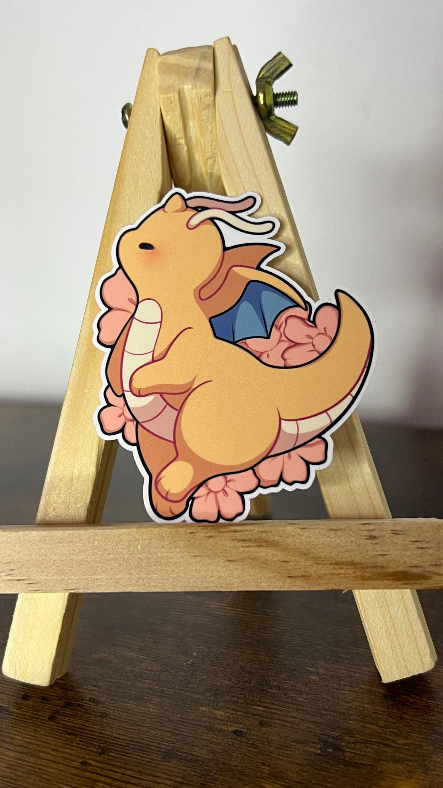 Dragonite with Flowers - Die Cut Sticker