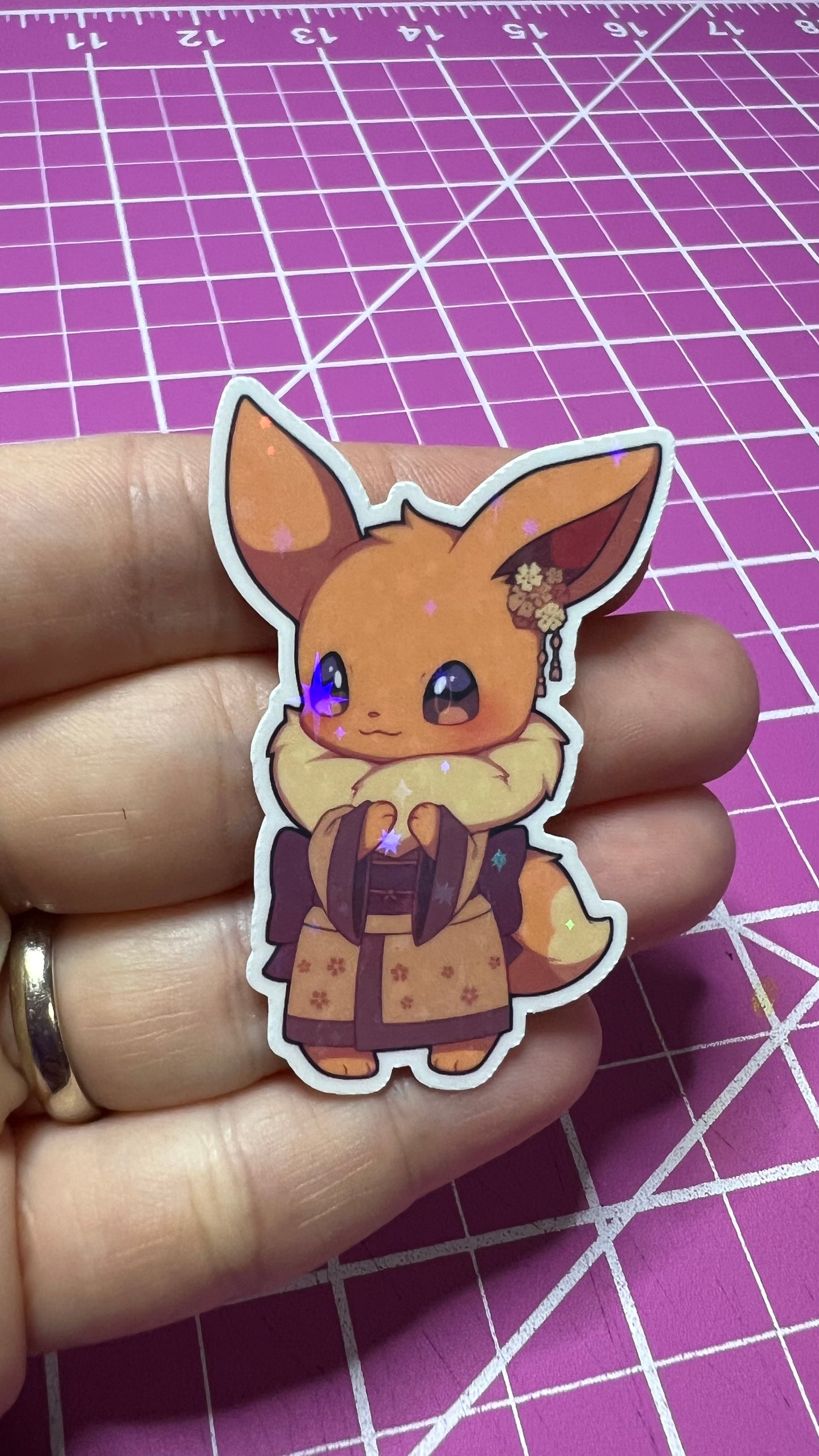 Kimono Eevee - Die Cut Sticker