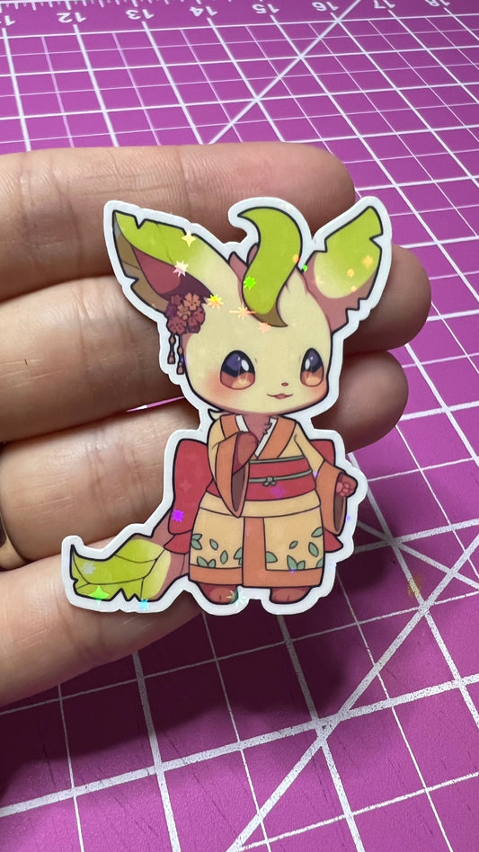 Kimono Leafeon - Die Cut Sticker