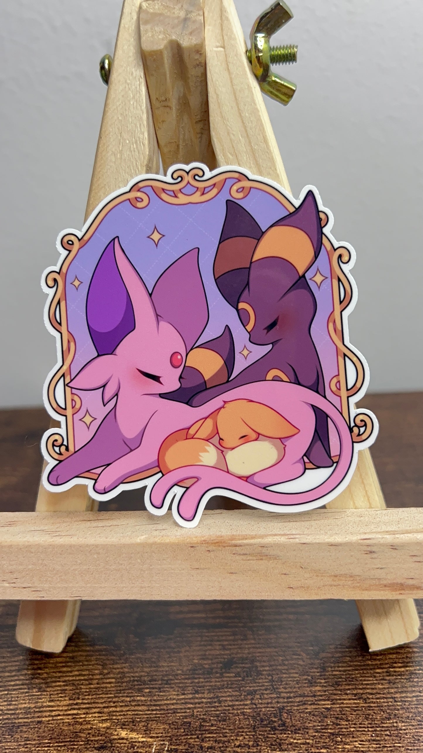 Elegant Window - Umbreon Espeon Eevee Sticker - Die Cut